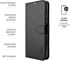 FIXED pouzdro typu kniha Opus pro Xiaomi Redmi Note 12 5G, čierna