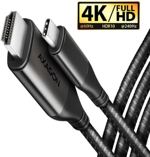 AXAGON RVC-HI2MC, USB-C -> HDMI 2.0a redukce / kábel 1,8m, 4K/60Hz HDR10
