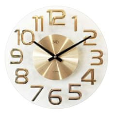 JVD Nástenné hodiny HT098.1 Gold, 35cm