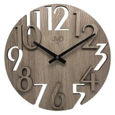 JVD Nástenné hodiny HT113.1, 40cm hnedosivá