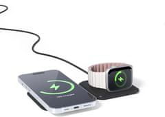 EPICO Spello by skládací bezdrátová nabíječka 2v1 pro iPhone a Apple Watch, čierna