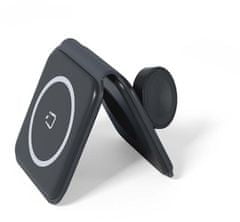 EPICO Spello by skládací bezdrátová nabíječka 2v1 pro iPhone a Apple Watch, čierna