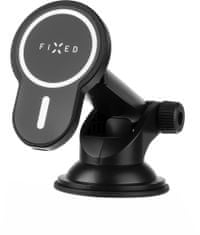 FIXED držiak s bezdrátovým nabíjením MagClick XL s podporou uchycení MagSafe, 15W, čierna