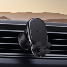 BASEUS držiak do auta Stable Pro s bezdrátovým nabíjením (ventilace), 15W, čierna