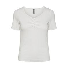 Pieces Dámske tričko PCTANIA Slim Fit 17135430 Bright White (Veľkosť S)