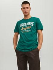 Jack&Jones Pánske tričko JJELOGO Regular Fit 12220500 Storm (Veľkosť XXL)