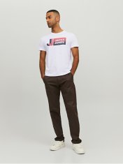 Jack&Jones Pánske tričko JCOLOGAN Stan dard Fit 12228078 White (Veľkosť XXL)