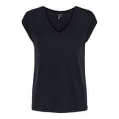Pieces Dámske tričko PCKAMALA Comfort Fit 17095260 Black (Veľkosť XS)