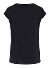 Pieces Dámske tričko PCKAMALA Comfort Fit 17095260 Black (Veľkosť XS)