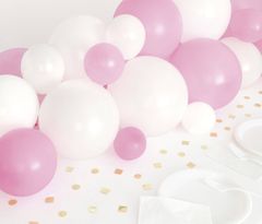 Unique Balónová girlanda ružovo-biela 20ks