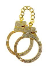taboom TABOOM Bondage In Luxury Diamond Wrist Cuffs (Gold), kovové putá s kamienkami