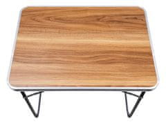 Aga Skladací kempingový stolík 70x50x60 cm Hnedý