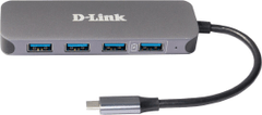 D-LINK DUB-2340, USB-C Hub, 3x USB 3.0, USB-C, USB 3.0 s BC 1.2