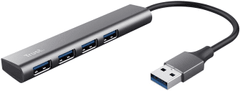 TRUST USB hub Halyx, 4xUSB 3.2 Gen 1, strieborná