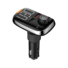 Peiying Vysielač do auta s funkciou bluetooth (2x USB porty), čierny URZ0465-3