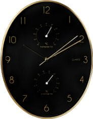 SEGNALE Nástenné hodiny so zlatým rámom 35 x 27 cm