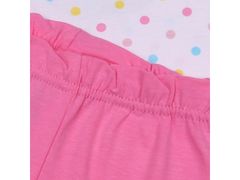 Disney Disney Stitch Biela a ružová bavlnená detská súprava s bodkami, tričko + šortky 18 m 86 cm