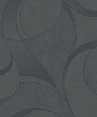 Čierna vliesová tapeta geometrický vzor A57216, 0,53 x 10,05 m