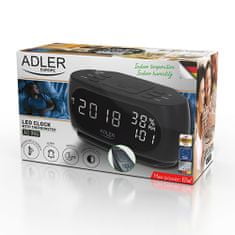 Adler Hodiny - budík s meraním teploty a vlhkosti