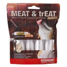 Meat Love Odmeny pre psov v tvare salámy Meat and trEAT 100% konské mäso 4x40g