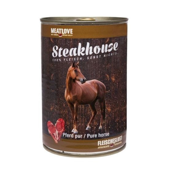 Meat Love Konzerva steakhouse 100% konské mäso 400g