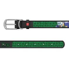 WAUDOG Kožený obojok JOKER DC COMICS čierny 18-24 cm, širka: 9 mm zelená