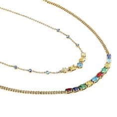 Morellato Elegantný pozlátený náhrdelník s kubickými zirkónmi Colori SAVY05