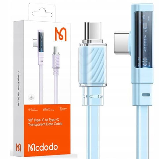 Mcdodo Vysokorýchlostný kábel Mcdodo USB-C PD 65W 1,2 m modrý CA-3452