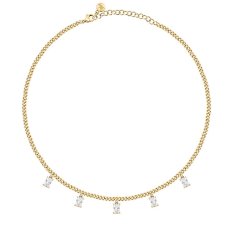 Morellato Elegantný pozlátený náhrdelník s príveskami Baguette SAVP01