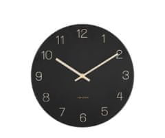 Karlsson Nástenné hodiny KA5788BK Charm Engraved Numbers, 30 cm