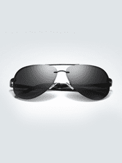 VeyRey Polarizácia okuliare pilotky Laudin čierna skla