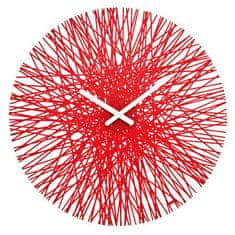 Koziol Nástenné hodiny Koziol SILK transparentná červená, 45cm