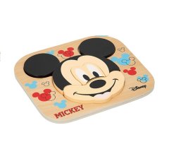 Mikro Trading MICKEY Mouse drevené puzzle 22 x 20 cm 6 dielikov vo fólii