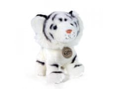 Rappa Plyšový biely tiger sediaci 18 cm