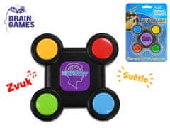 Mikro Trading Spoločenská hra Brain Games na batérie Pamäťový test so svetlom a zvukom v krabici