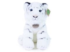 Rappa Plyšový biely tiger sediaci 30 cm