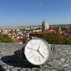 MINET Strieborné dámske hodinky PRAGUE