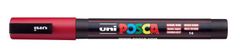 UNI Akrylový popisovač "Posca PC-3M", tmavo červená, 0,9-1,3 mm, 2UPC3MSP