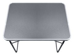 Aga Skládací kempingový stolík 80x60x70 cm Sivý