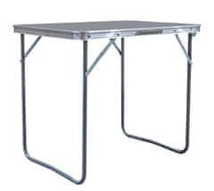 Aga Skládací kempingový stolík 70x50x60 cm Sivý