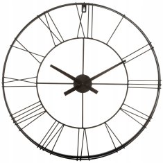 Atmosphera Nástenné kovové hodiny Vintage 977A, 70 cm, čierne