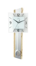 JVD Drevené kyvadlové hodiny NS19030.1 s plynulým chodom, 63,5 cm