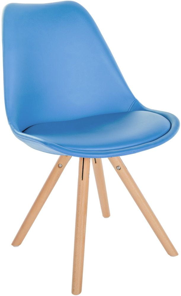 BHM Germany Jedálenská stolička Sofia I, syntetická koža, modrá