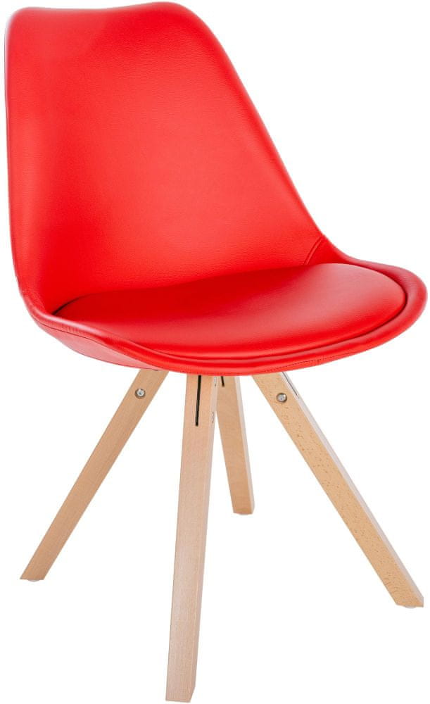 BHM Germany Jedálenská stolička Sofia II, syntetická koža, červená