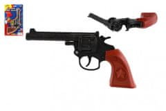 Teddies Revolver/pištoľ na kapsule 8 rán plast 20cm na karte
