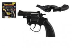Teddies Revolver/pištoľ na kapsule 8 rán plast 13cm na karte