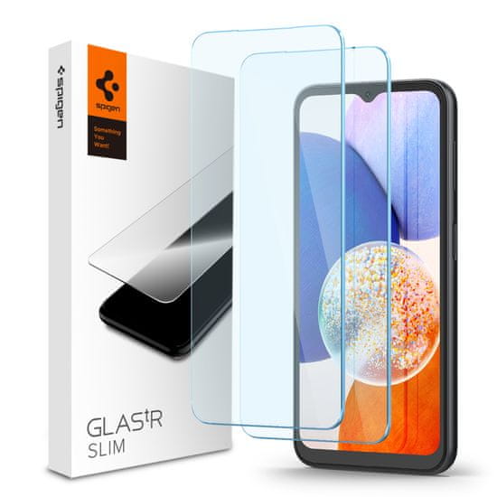 Spigen Glass tR Slim 2 Pack – Samsung Galaxy A14 5G, AGL05971 - rozbalené