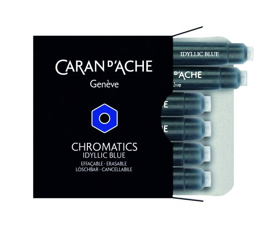 Caran´d Ache Atramentové bombičky "Chromatics", modrá Idyllic Blue, 8021.140