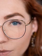 VeyRey okuliare blokujúce modré svetlo Oválny Petronell čierna a zlatá