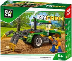 Blocki Blocki stavebnica MyFarm farma Traktor s oracím pluhem kompatibilná 85 dielov